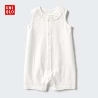 优衣库 婴幼儿无袖连体衣 乳白色 100cm