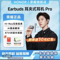 荣耀 Earbuds耳夹式耳机ProAI翻译高音质长续航耳机