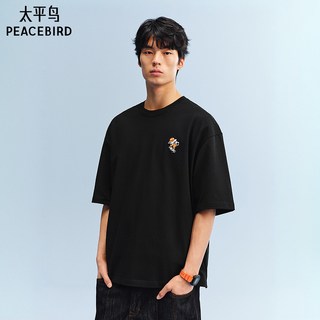 PEACEBIRD/太平鸟 滑板小狗联名纯棉短袖T恤