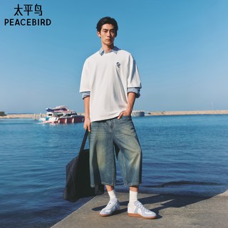 PEACEBIRD/太平鸟 滑板小狗联名纯棉短袖T恤