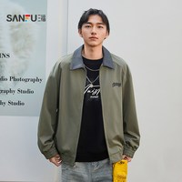 三福 男士巴恩风翻领夹克 513748