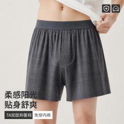 七匹狼 中老年男士春夏薄款睡裤短裤家居裤