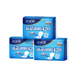 安尔乐 超薄防漏夜用3包12片420mm夜用