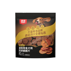 顽皮 小金盾鲜肉脆脆片 鸭肉梨+鸡苹果 500g 狗零食