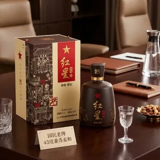 红星 百年酒 醇和紫坛 43%vol 兼香型白酒 500ml 单瓶装