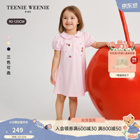 TEENIE WEENIE 小熊童装甜美A版刺绣POLO连衣裙 粉色 110cm