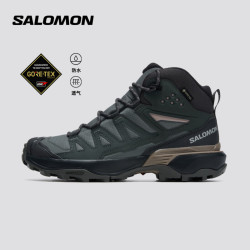 萨洛蒙 女款户外运动防水透气防护徒步登山鞋 X ULTRA 360 MID GTX 灰色 37 (UK4.5)