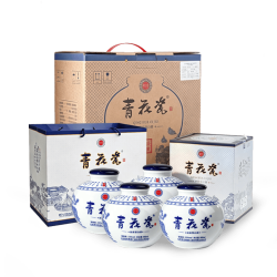 青花瓷 53度白酒整箱900ml*4瓶 礼盒送礼 纯粮酒杏花村产区