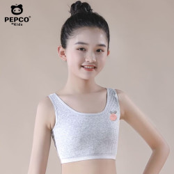 小猪班纳 发育期少女内衣 纯棉双层防凸点