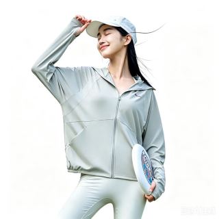 伯希和 小光盾1.0防晒衣女 冰河灰 M（非披风款）