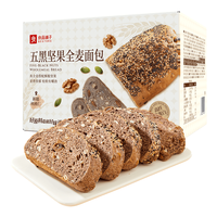 良品铺子 五黑坚果全麦面包 0蔗糖 500g