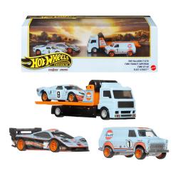 Hot Wheels 小车汽车文化海湾石油车库套装 迈凯伦F1福特GT40