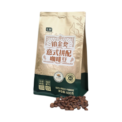 七鲜 铂金意式拼配咖啡豆500g/袋  IIAC高分荣誉 中深烘焙