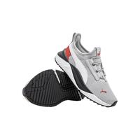 PUMA/彪马 儿童中童透气网眼一脚蹬运动鞋 浅灰-彪马白-火焰红 34码