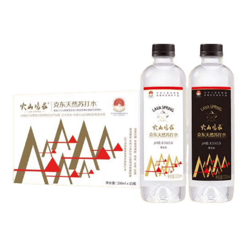 火山鸣泉 克东天然苏打水 弱碱性水 330ml*30瓶
