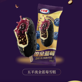 五羊牌 黑金凤梨金玉巧巧流金蓝莓脆皮冰淇淋 2310g