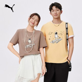 PUMA 691854 纯棉宽松短袖运动T恤