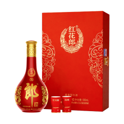 郎酒 红花郎15 酱香型白酒 53度 500mL*1瓶 礼盒装