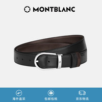 万宝龙 MONT BLANC 万宝龙 经典系列 男士牛皮针扣腰带 38157/128135 黑色