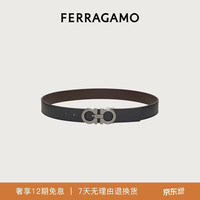 Salvatore Ferragamo 男士双面GANCINI可调式腰带 0464231_C_95
