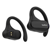 Belkin 贝尔金 SoundForm ClearFit 无线开耳式耳机,轻便舒适的运动耳机,无线蓝牙和防水等级IPX5,适合远足、骑自行车、慢跑 - 黑色