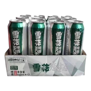 雪花 原生态啤酒 8度 500ml*12罐