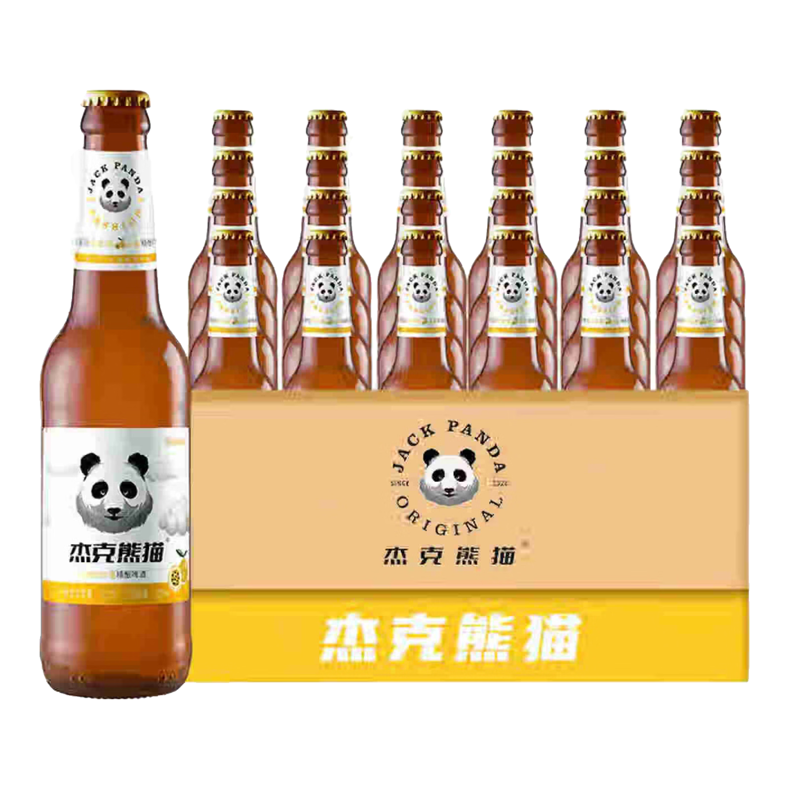 杰克熊猫 百香果味精酿小麦白啤酒 275ml*24瓶