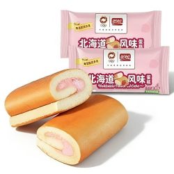 盼盼 北海道蛋糕500g整箱夹心瑞士风味点心营养早餐卷蛋糕