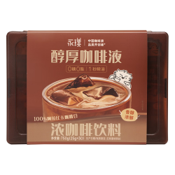 永璞 浓缩速溶0糖0脂美式拿铁黑咖啡液 醇厚口感 25g*30条pp盒装