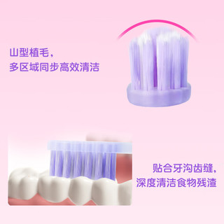 舒客 Q弹果冻刷 软毛成人牙刷 紫+粉 2支