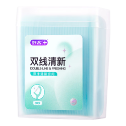 舒客 双线清新牙线 50支 沁霜薄荷