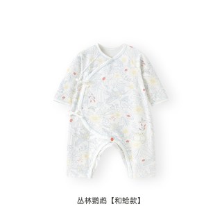 移动端：英氏 婴儿连体衣四季婴幼儿空调衣服新生哈衣初生春秋宝宝和尚爬服