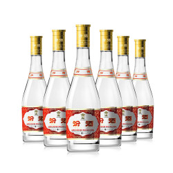 汾酒 玻瓶汾酒系列 黄盖玻汾 厂方 清香型白酒  475ml*6瓶 整箱装 53%vol