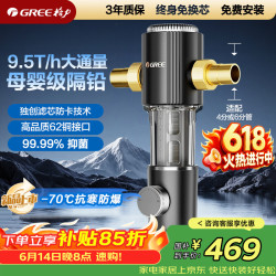 格力 前置净水器水霸王 9.5T/h家用全屋净水无双酚W08