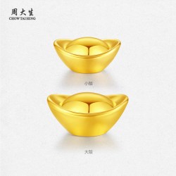 周大生 足金投资金元宝葫芦 黄金摆件