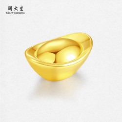 周大生 足金投资金元宝葫芦 黄金摆件5g