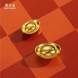 周大生 足金投资金元宝葫芦 黄金摆件2.5g