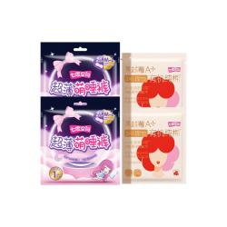 七度空间 蔓越莓A 有机纯棉姨妈巾日用4片 萌睡裤2条