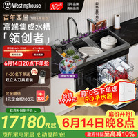 西屋电气 西屋集成水槽洗碗机超声波果蔬清洗家用双层上下分层洗厨余粉碎14套洗碗机净热一体机 JCX-S9LPlus