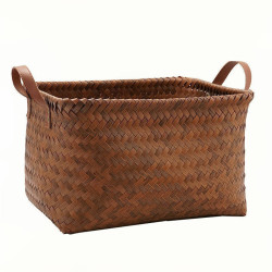 简约美式手工编织收纳筐 大号 38*26*24cm