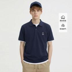 SPAO 26年夏季男女同款假两件POLO衫休闲短袖t恤W