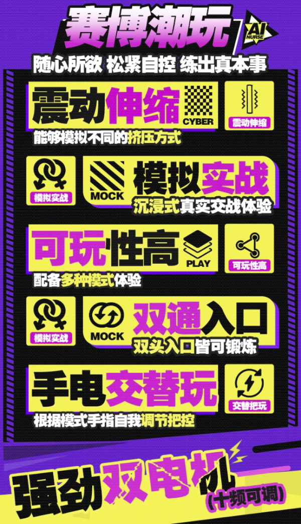 国家补贴、值友专享:Yokubou AI NURS 点动飞机杯/脱敏训练器(贯通形/负压训练/10频吮吸)