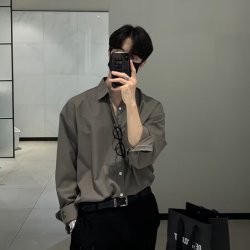 嘉晔 男士高冷系纯色长袖衬衫