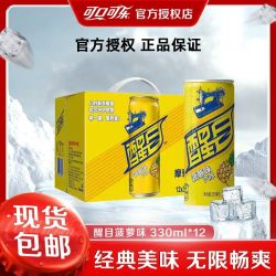 可口可乐 摩登罐醒目汽水菠萝味 330ML*12