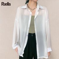 Puella 冰丝雪纺透气长袖防晒罩衫