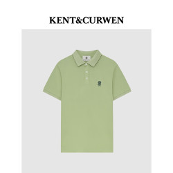 KENT&CURWEN 男士玫瑰休闲翻领短袖POLO衫 A0