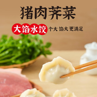 思念 猪肉荠菜灌汤水饺1kg*2袋约100只