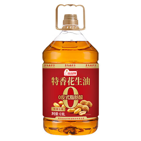 移动端、京东百亿补贴：品品好 0反式脂肪酸物理压榨一级花生油6.18L 家庭装