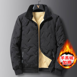 羊羔绒男士加厚保暖外套立领休闲夹克