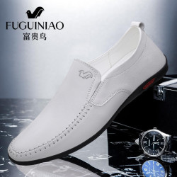 富贵鸟 FYGUINIAO 富贵鸟 男士真皮透气休闲皮鞋